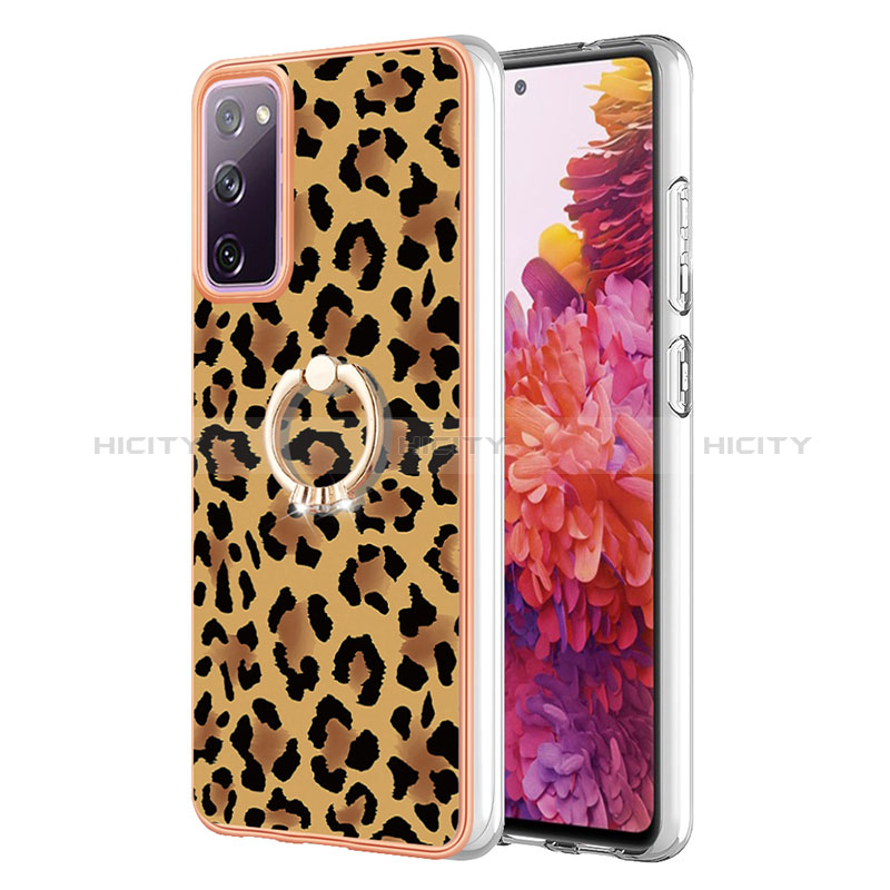 Funda Silicona Gel Goma Patron de Moda Carcasa con Anillo de dedo Soporte YB2 para Samsung Galaxy S20 Lite 5G