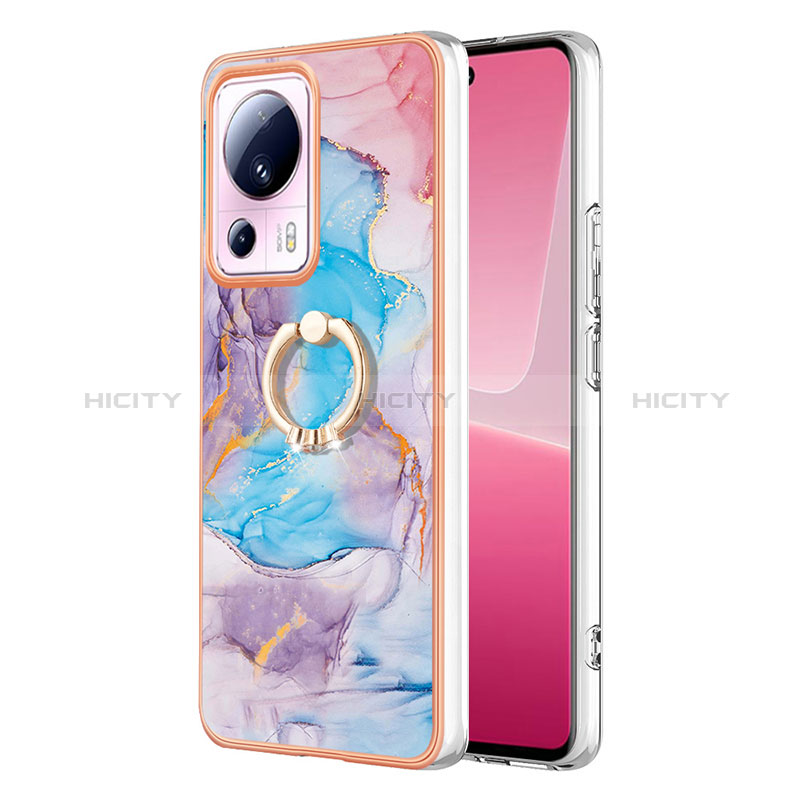 Funda Silicona Gel Goma Patron de Moda Carcasa con Anillo de dedo Soporte YB3 para Xiaomi Mi 13 Lite 5G