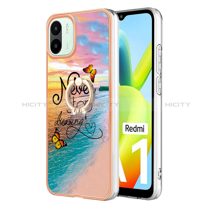 Funda Silicona Gel Goma Patron de Moda Carcasa con Anillo de dedo Soporte YB3 para Xiaomi Redmi A2 Plus