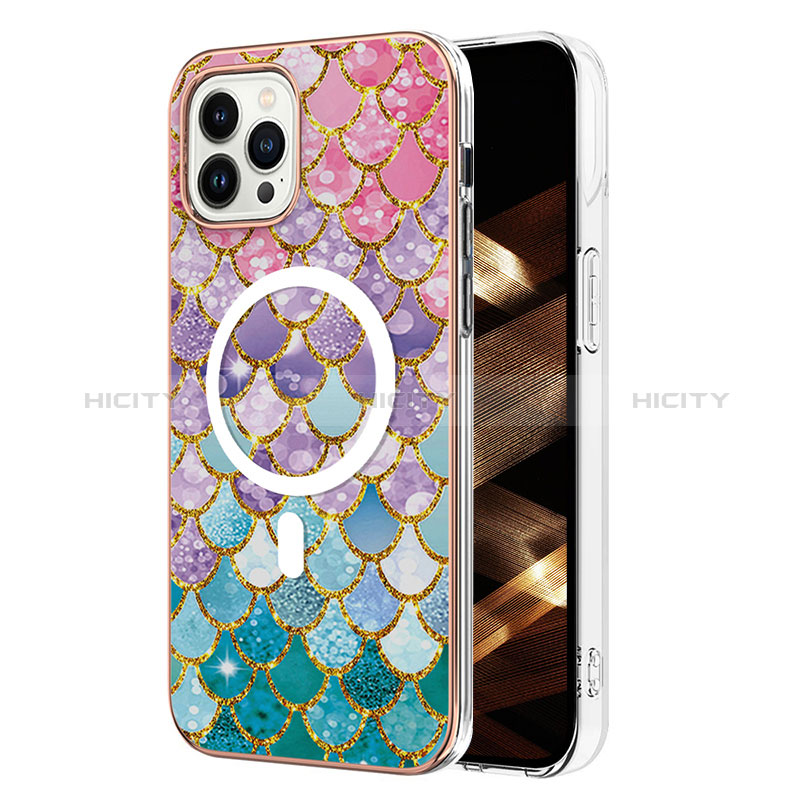 Funda Silicona Gel Goma Patron de Moda Carcasa con Mag-Safe Magnetic para Apple iPhone 13 Pro