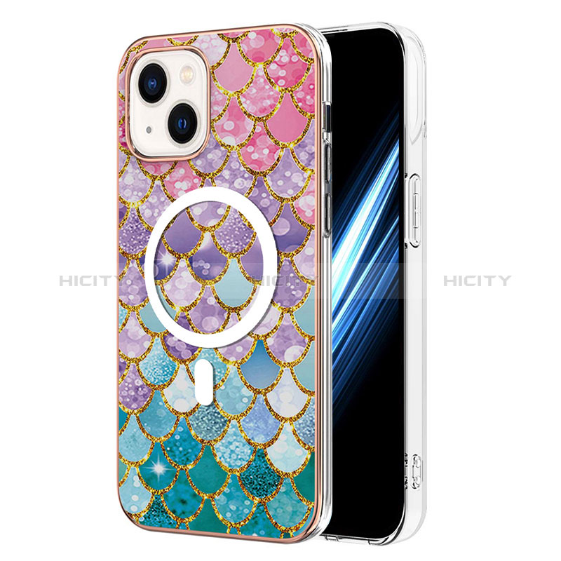 Funda Silicona Gel Goma Patron de Moda Carcasa con Mag-Safe Magnetic para Apple iPhone 14