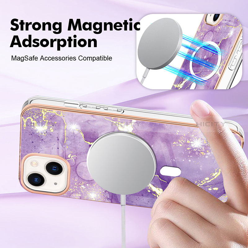 Funda Silicona Gel Goma Patron de Moda Carcasa con Mag-Safe Magnetic para Apple iPhone 14 Plus