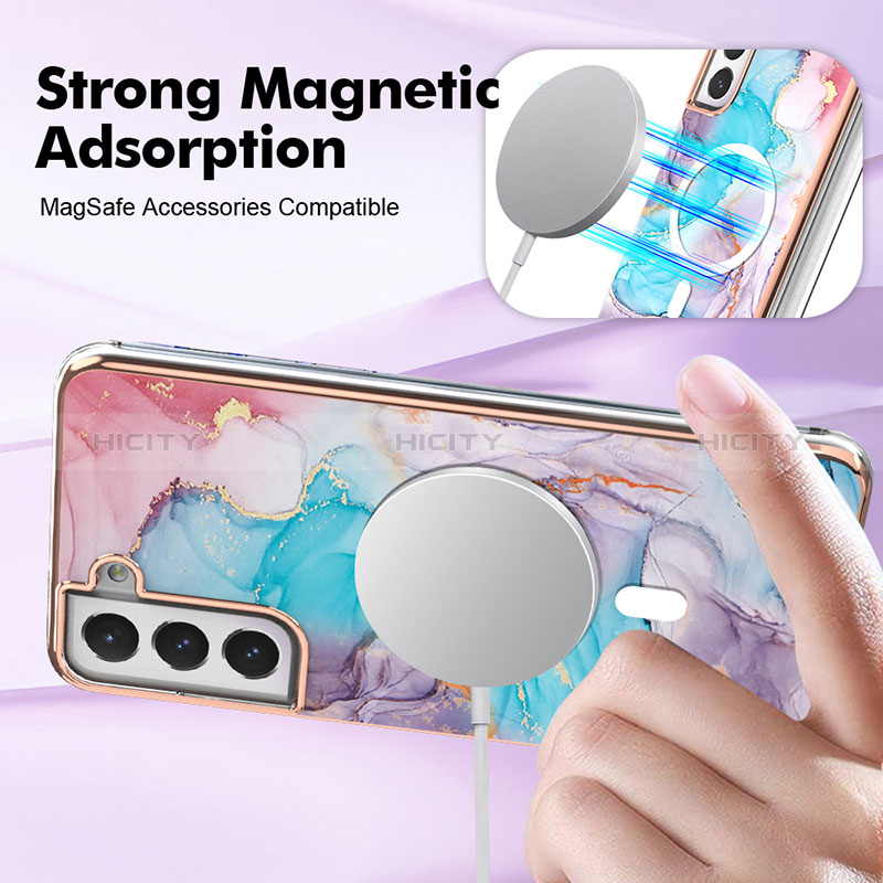 Funda Silicona Gel Goma Patron de Moda Carcasa con Mag-Safe Magnetic para Samsung Galaxy S21 FE 5G