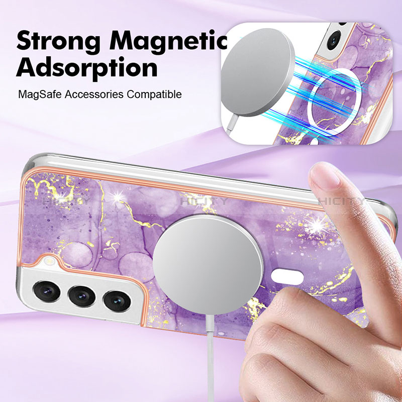 Funda Silicona Gel Goma Patron de Moda Carcasa con Mag-Safe Magnetic para Samsung Galaxy S22 5G