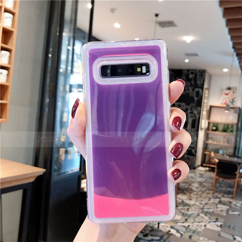 Funda Silicona Gel Goma Patron de Moda Carcasa K02 para Samsung Galaxy S10 5G Morado