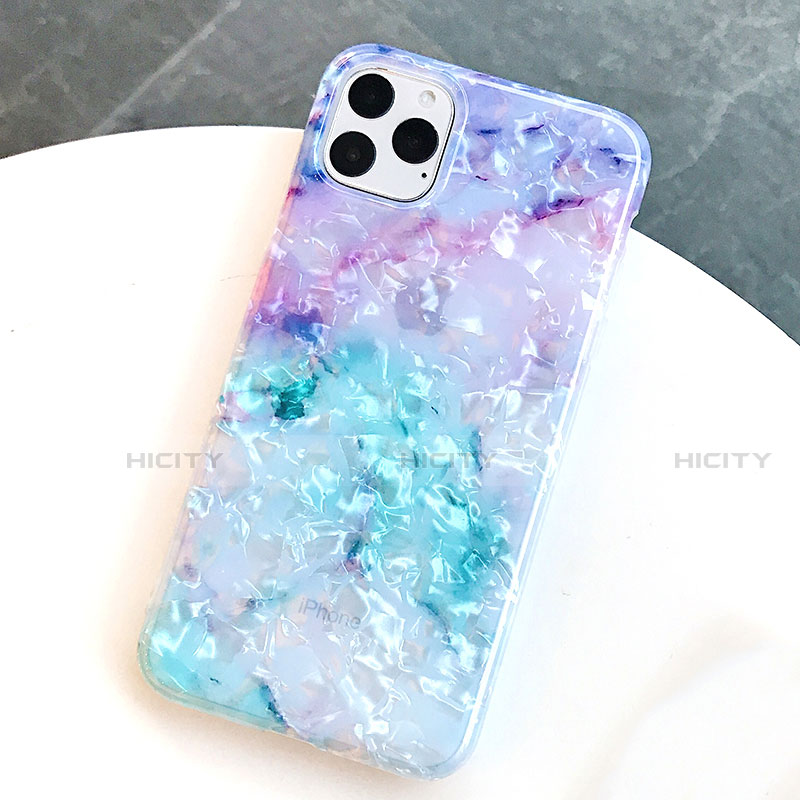 Funda Silicona Gel Goma Patron de Moda Carcasa S01 para Apple iPhone 11 Pro Azul