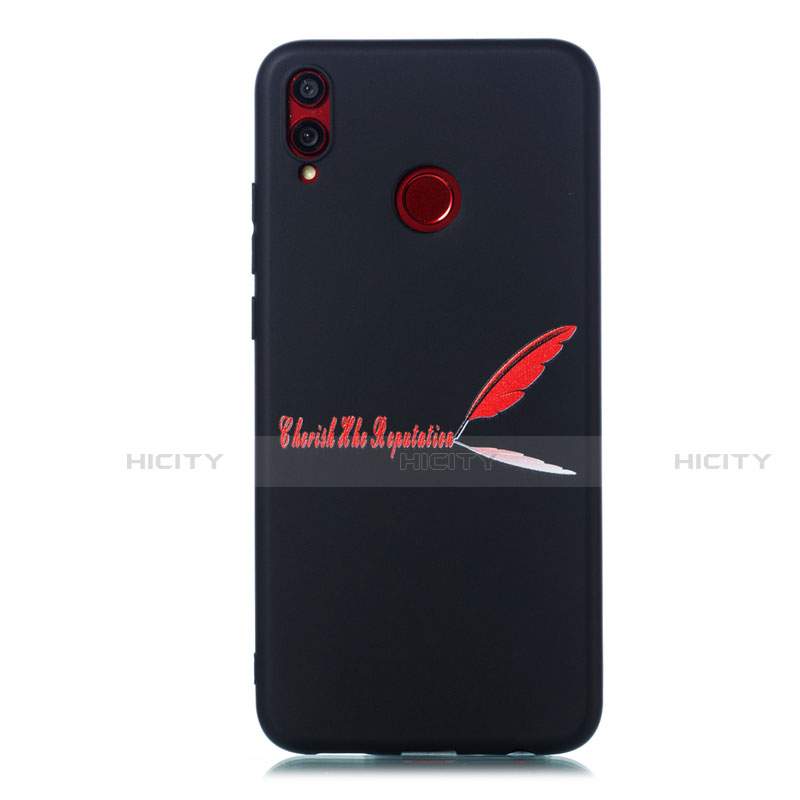 Funda Silicona Gel Goma Patron de Moda Carcasa S01 para Huawei Honor 8X Rojo