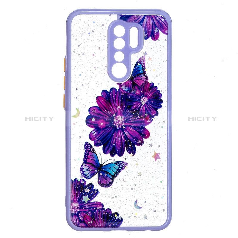 Funda Silicona Gel Goma Patron de Moda Carcasa Y01X para Xiaomi Redmi 9 Morado