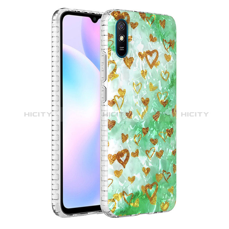 Funda Silicona Gel Goma Patron de Moda Carcasa Y04B para Xiaomi Redmi 9AT Verde