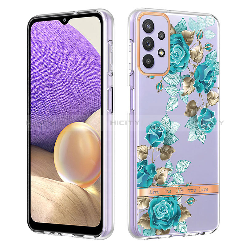 Funda Silicona Gel Goma Patron de Moda Carcasa Y06B para Samsung Galaxy A23 5G Cian