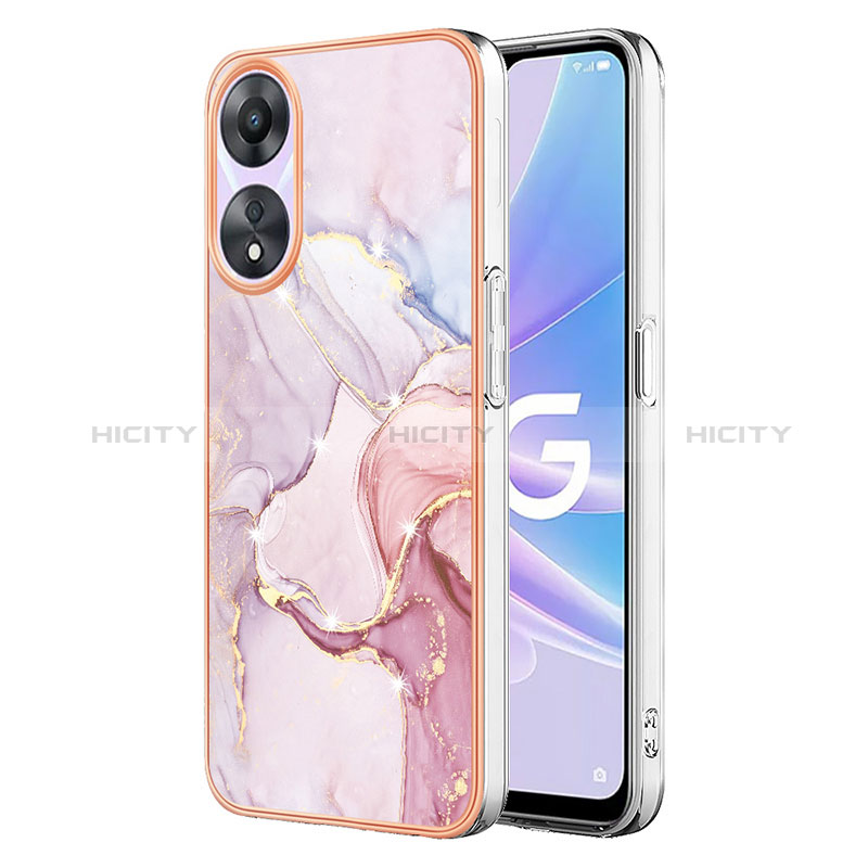 Funda Silicona Gel Goma Patron de Moda Carcasa YB5 para Oppo A78 5G Rosa