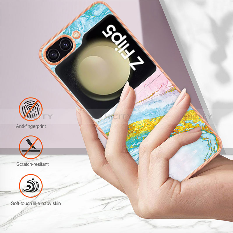 Funda Silicona Gel Goma Patron de Moda Carcasa YB5 para Samsung Galaxy Z Flip5 5G