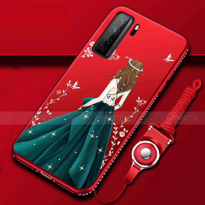 Funda Silicona Gel Goma Vestido de Novia Carcasa K01 para Huawei Nova 7 SE 5G