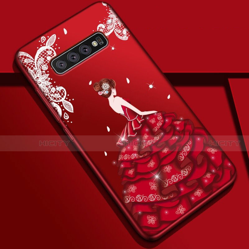 Funda Silicona Gel Goma Vestido de Novia Carcasa K01 para Samsung Galaxy S10