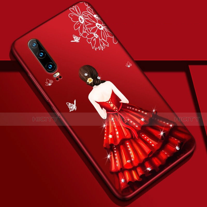 Funda Silicona Gel Goma Vestido de Novia Carcasa K02 para Huawei P30