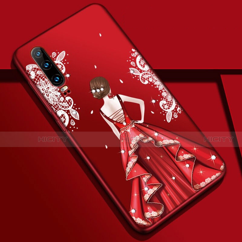 Funda Silicona Gel Goma Vestido de Novia Carcasa K02 para Huawei P30