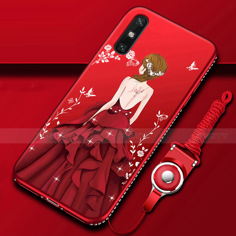 Funda Silicona Gel Goma Vestido de Novia Carcasa para Huawei Enjoy 10e