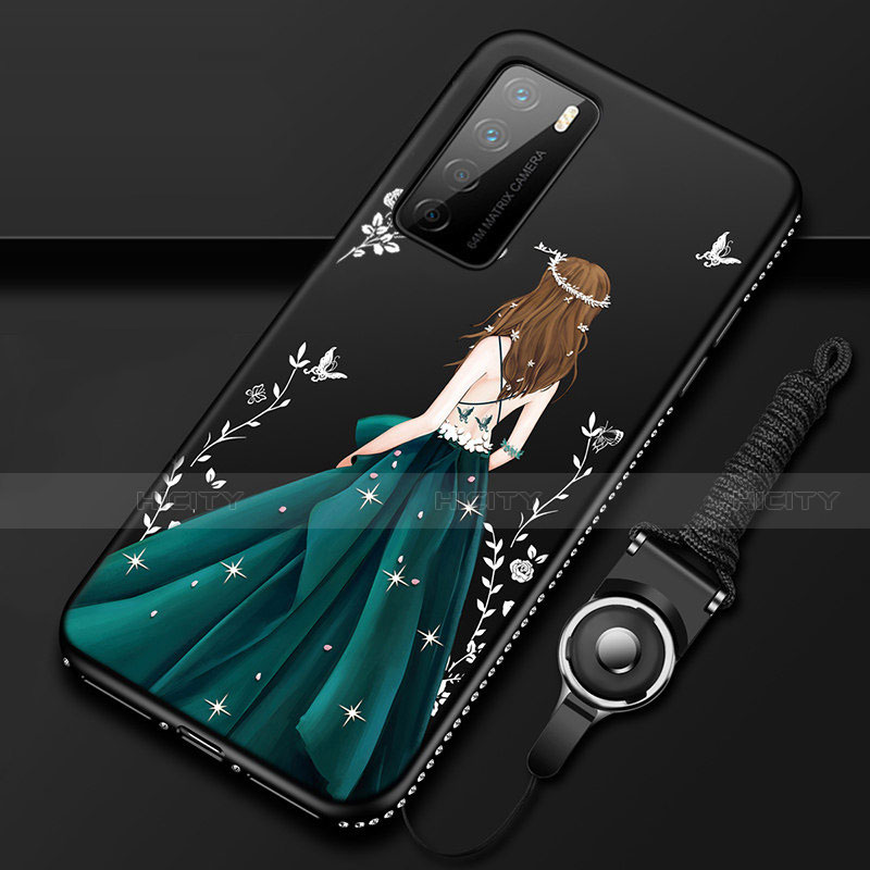 Funda Silicona Gel Goma Vestido de Novia Carcasa para Huawei Honor Play4 5G