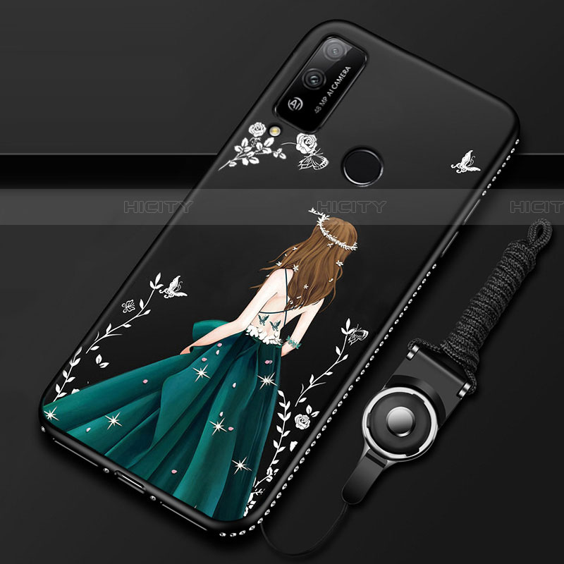 Funda Silicona Gel Goma Vestido de Novia Carcasa para Huawei Honor Play4T Verde