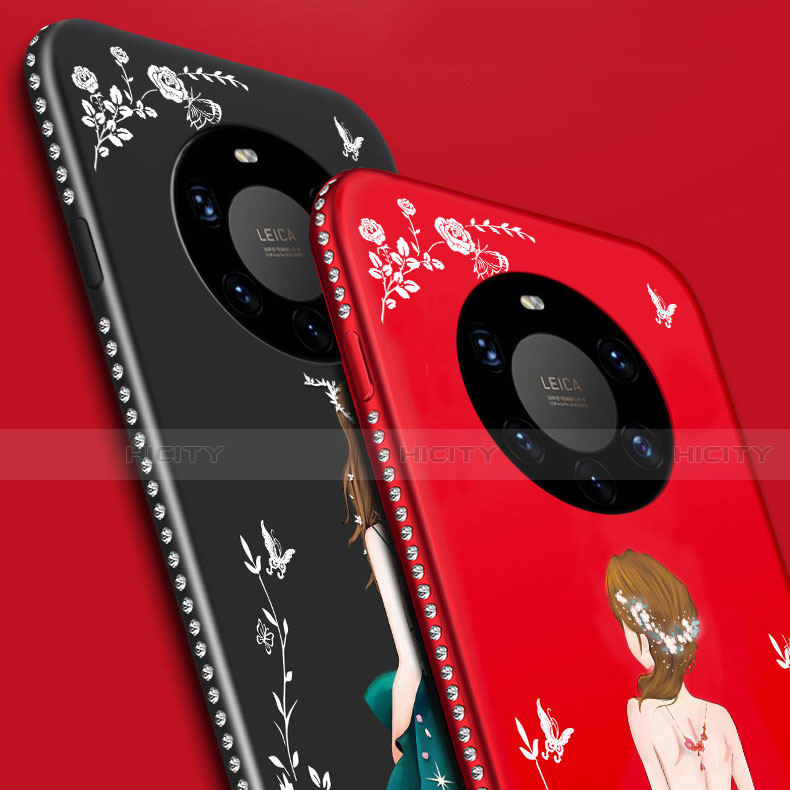 Funda Silicona Gel Goma Vestido de Novia Carcasa para Huawei Mate 40 Pro+ Plus