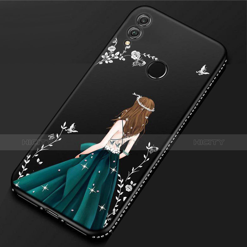 Funda Silicona Gel Goma Vestido de Novia Carcasa para Huawei P Smart (2019) Negro