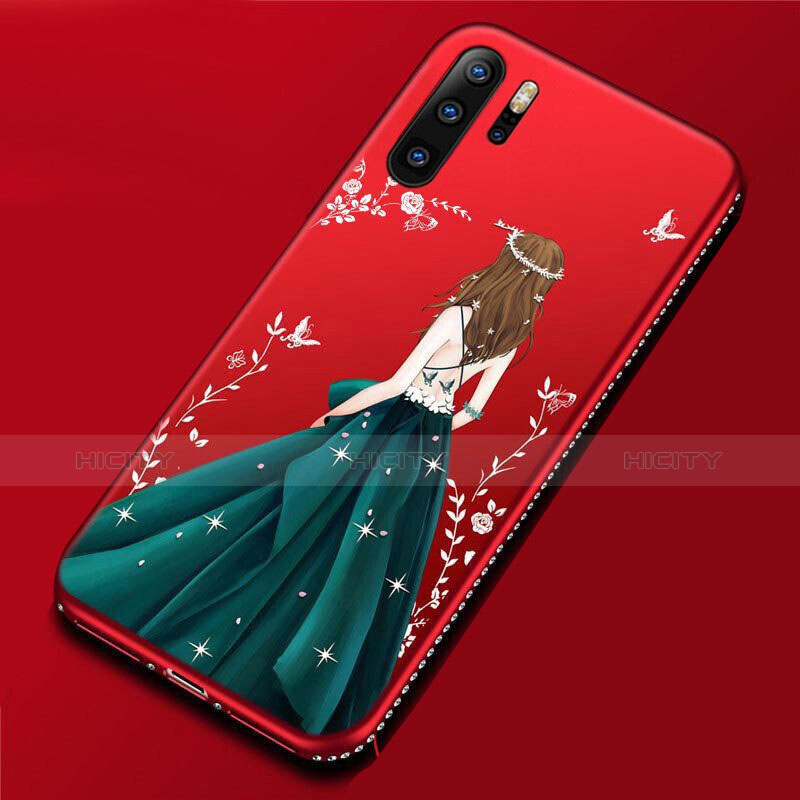 Funda Silicona Gel Goma Vestido de Novia Carcasa para Huawei P30 Pro Cian