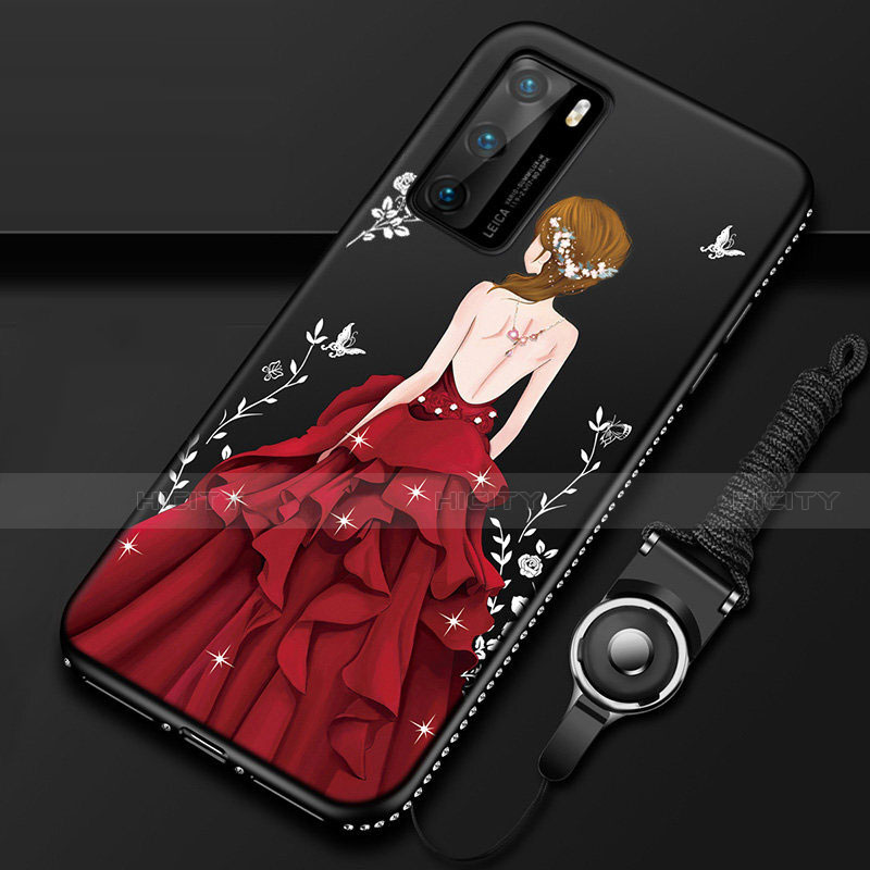 Funda Silicona Gel Goma Vestido de Novia Carcasa para Huawei P40