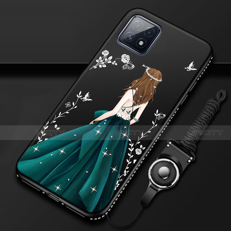 Funda Silicona Gel Goma Vestido de Novia Carcasa para Oppo A73 5G