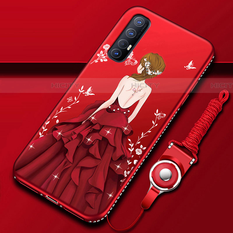 Funda Silicona Gel Goma Vestido de Novia Carcasa para Oppo Find X2 Neo