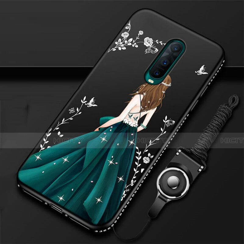 Funda Silicona Gel Goma Vestido de Novia Carcasa para Oppo R17 Pro Verde