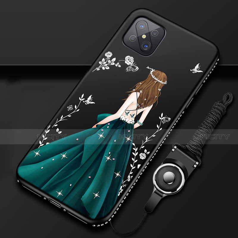 Funda Silicona Gel Goma Vestido de Novia Carcasa para Oppo Reno4 Z 5G