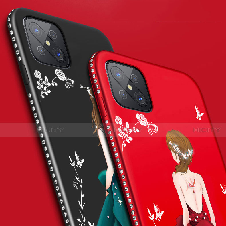 Funda Silicona Gel Goma Vestido de Novia Carcasa para Oppo Reno4 Z 5G