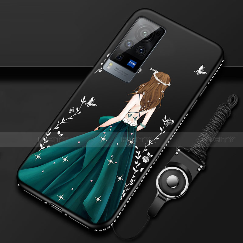 Funda Silicona Gel Goma Vestido de Novia Carcasa para Vivo X60 Pro 5G