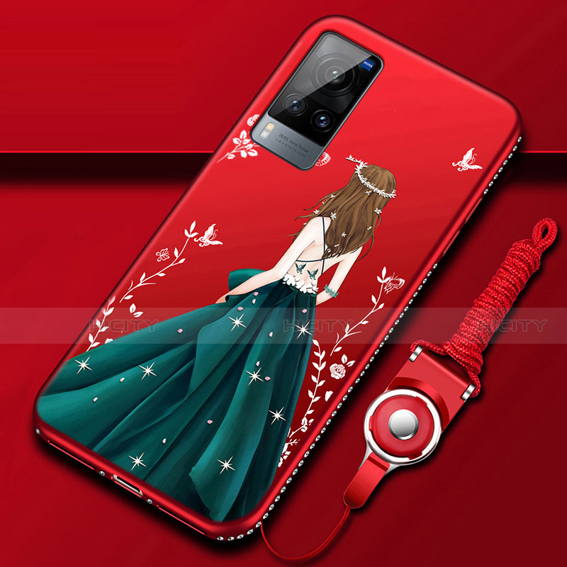 Funda Silicona Gel Goma Vestido de Novia Carcasa para Vivo X60T 5G