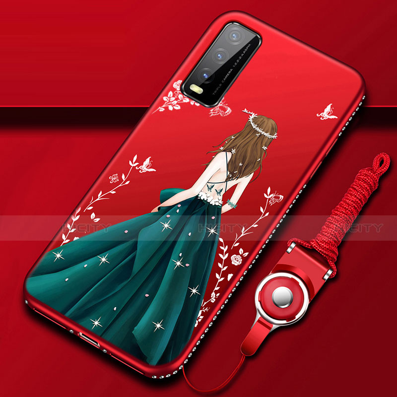 Funda Silicona Gel Goma Vestido de Novia Carcasa para Vivo Y30