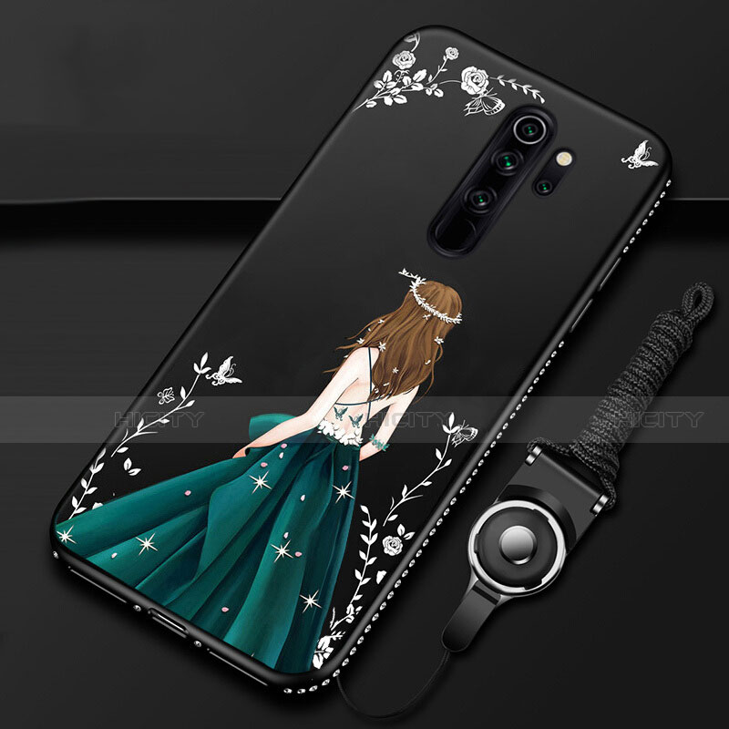 Funda Silicona Gel Goma Vestido de Novia Carcasa para Xiaomi Redmi Note 8 Pro Negro