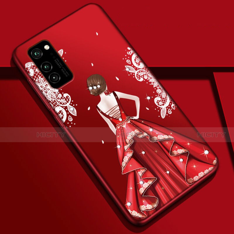 Funda Silicona Gel Goma Vestido de Novia Carcasa S01 para Huawei Honor View 30 5G