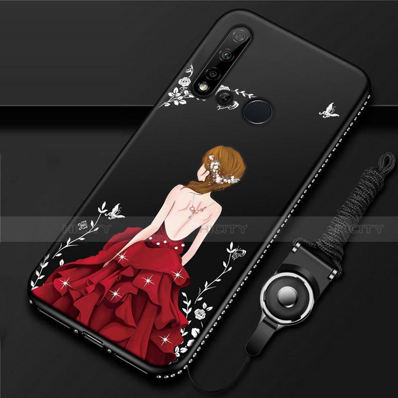 Funda Silicona Gel Goma Vestido de Novia Carcasa S01 para Huawei Nova 5i