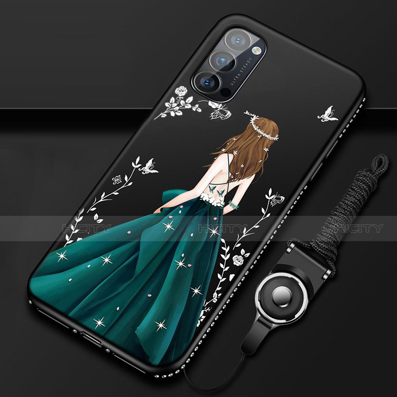 Funda Silicona Gel Goma Vestido de Novia Carcasa S01 para Oppo Reno4 5G