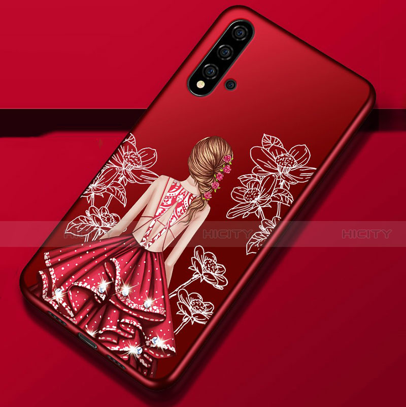 Funda Silicona Gel Goma Vestido de Novia Carcasa S02 para Huawei Nova 5