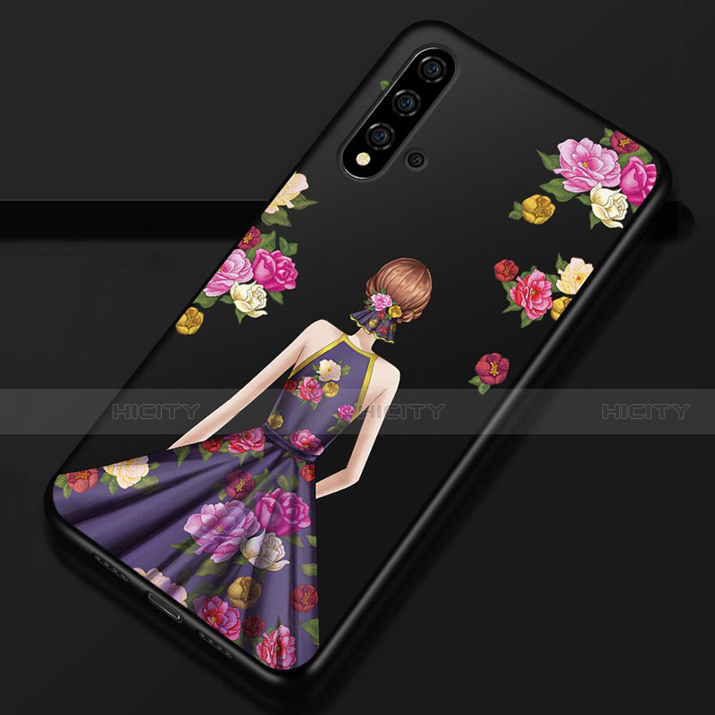 Funda Silicona Gel Goma Vestido de Novia Carcasa S02 para Huawei Nova 5 Pro