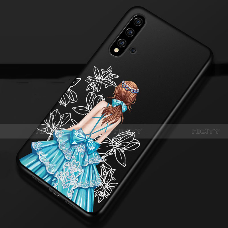 Funda Silicona Gel Goma Vestido de Novia Carcasa S02 para Huawei Nova 5 Pro