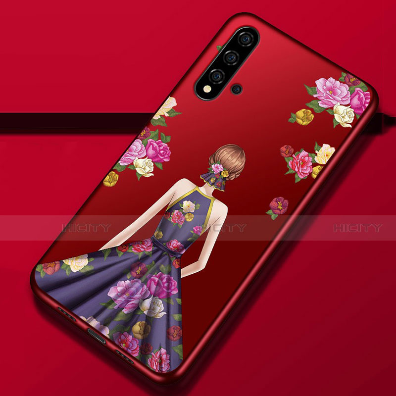 Funda Silicona Gel Goma Vestido de Novia Carcasa S02 para Huawei Nova 5 Pro