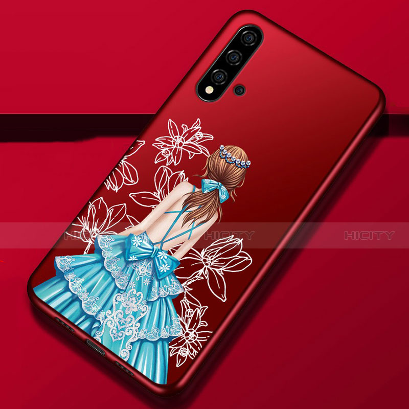 Funda Silicona Gel Goma Vestido de Novia Carcasa S02 para Huawei Nova 5 Pro