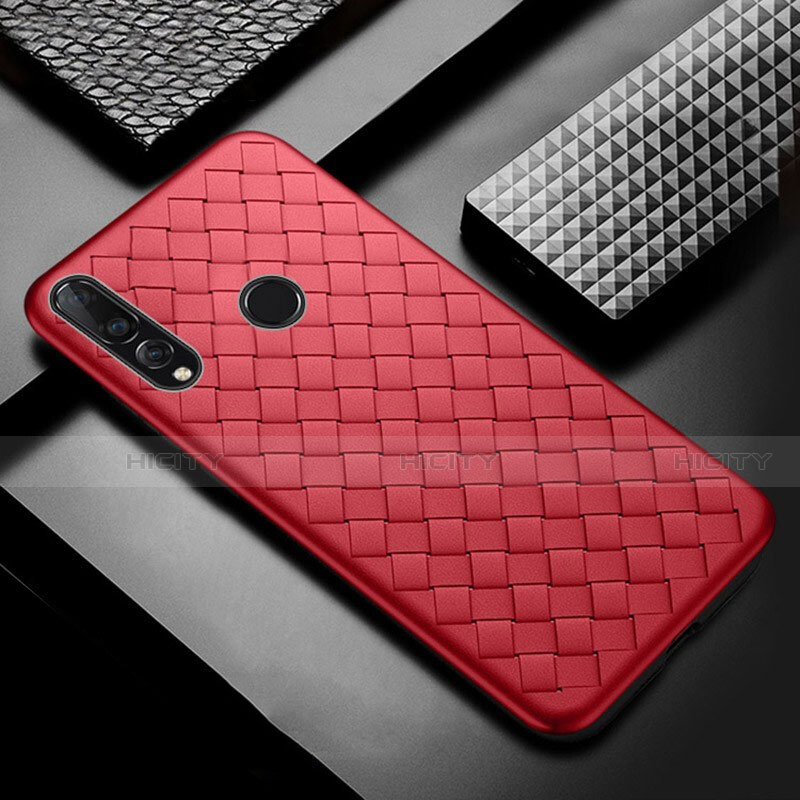 Funda Silicona Goma de Cuero Carcasa A01 para Huawei Honor 20 Lite Rojo