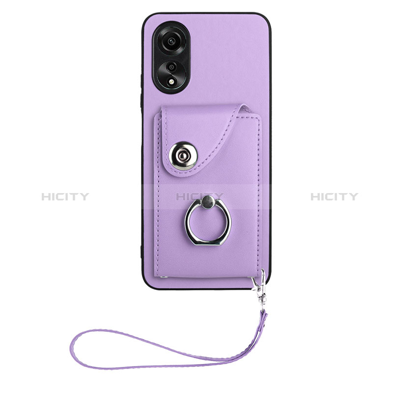 Funda Silicona Goma de Cuero Carcasa BF1 para Oppo A78 5G Morado