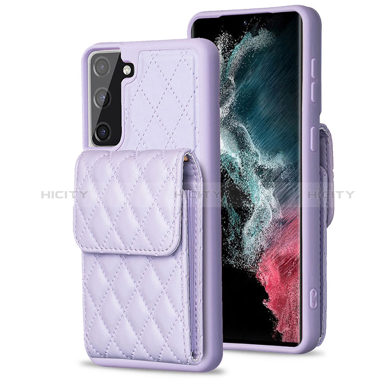 Funda Silicona Goma de Cuero Carcasa BF4 para Samsung Galaxy S21 FE 5G Purpura Claro