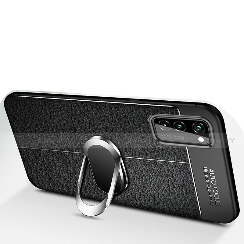Funda Silicona Goma de Cuero Carcasa con Magnetico Anillo de dedo Soporte para Huawei Honor View 30 Pro 5G