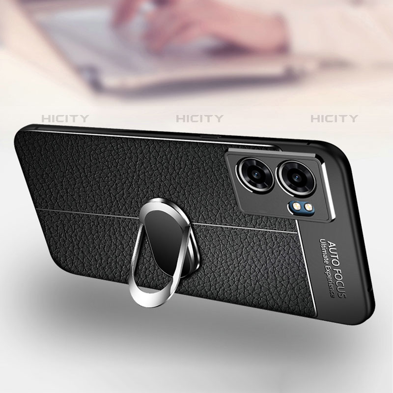 Funda Silicona Goma de Cuero Carcasa con Magnetico Anillo de dedo Soporte para OnePlus Nord N300 5G