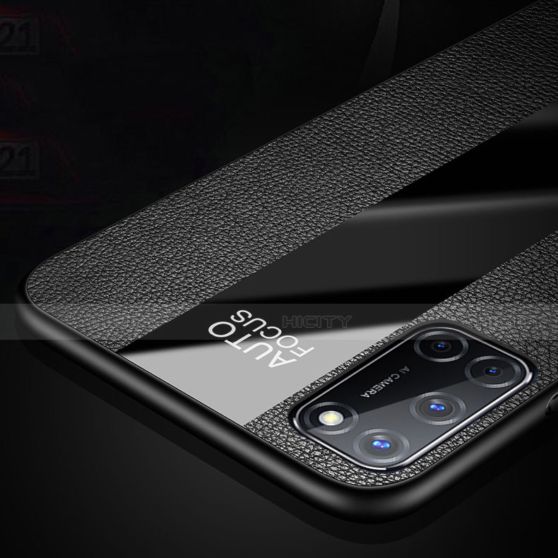 Funda Silicona Goma de Cuero Carcasa con Magnetico Anillo de dedo Soporte para Oppo A92